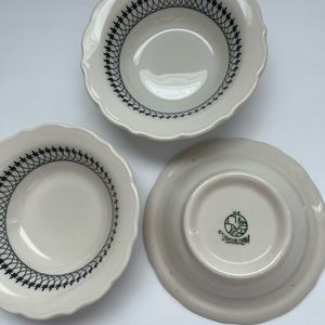 MCM Vintage 1950s Syracuse China Black set of 3